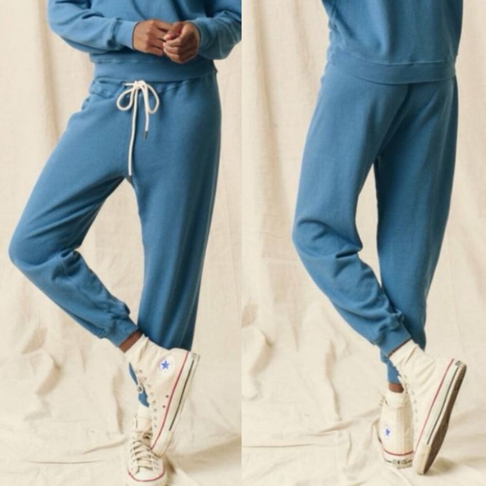 The Great Women's Cropped Sweatpants Lounge Joggers Blue Size 1
